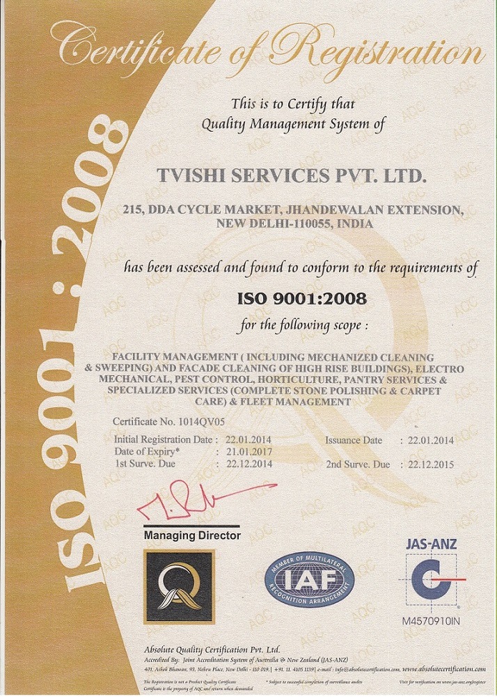 Tvishi ISO 9001:2008